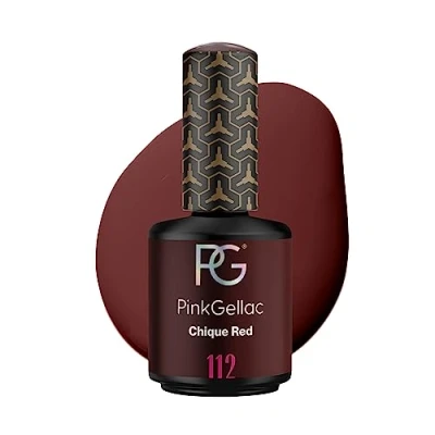 Afbeelding van Pink Gellac Gel Nagellak Creamy Finish 112 Chique Red 15 ml