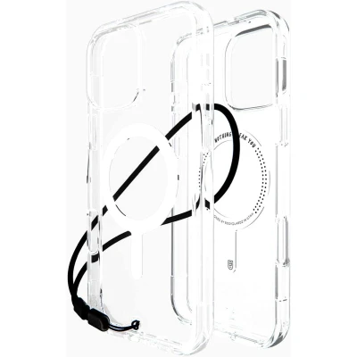 Afbeelding van Bodyguardz Hoesje Geschikt voor iPhone 16 Pro Max Carve Glitter MagSafe transparant