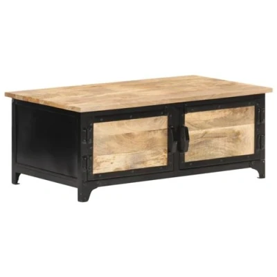 Afbeelding van Salontafel 90x50x35 cm massief mangohout