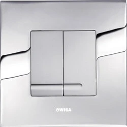 Afbeelding van WISA Delos bedieningsplaat vierkant metaal met dualflush DF mat/glans