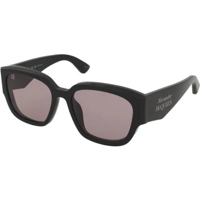 Afbeelding van Alexander Mcqueen Zonnebril, Dames, Maat: One Size, Black/violet