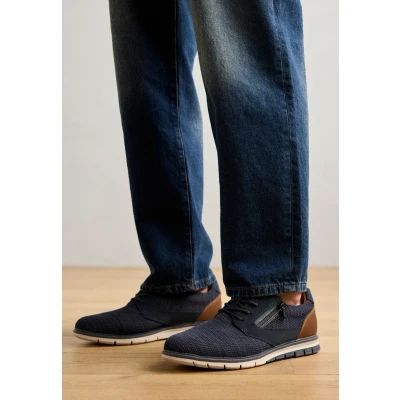 Afbeelding van bugatti Comfort Sneakers laag, Heren, Maat: 40, Dark blue Leer en textiel
