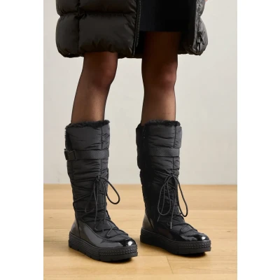 Afbeelding van Tamaris Plateaulaarzen, Dames, Maat: 36, Black Imitatieleer/ textiel