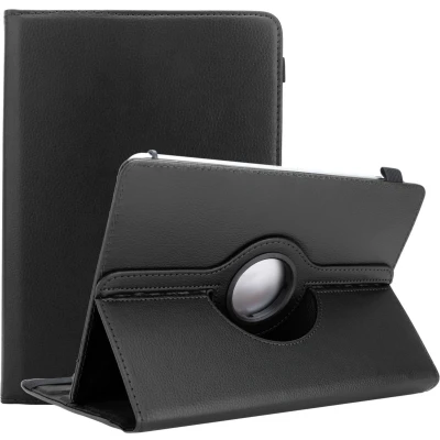 Afbeelding van Cadorabo Tablet Hoesje geschikt voor Alcatel 1T (7 inch) 2021 in ZWART 360 graden beschermhoes van imitatieleer met standfunctie en elastische band