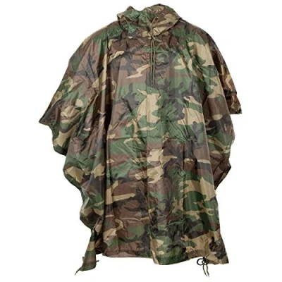 Afbeelding van MFH US Poncho Rip Stop Mod. woodland Afmetingen 144 x 223 cm
