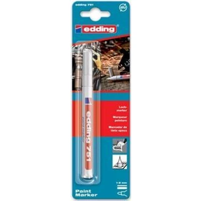 Afbeelding van Viltstift edding 751 lakmarker rond 1 2mm wit blister à stuk