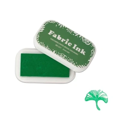 Afbeelding van Sicheii stempelkussen rubber voor stof hout papier wasbare vingerafdrukken DIY kleur groen