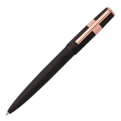 Afbeelding van Hugo Boss Gear Pinstripe balpen, zwart/roségoud