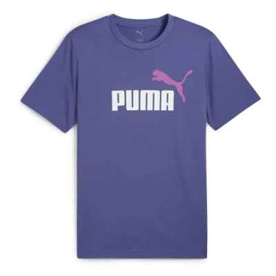 Afbeelding van Puma LOGO TEE Tshirt print, Heren, Maat: Large, Blue crystal