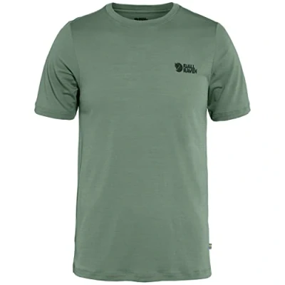 Afbeelding van Fjallraven Abisko Wool Logo SS Men Outdoorshirt Heren Groen Maat M
