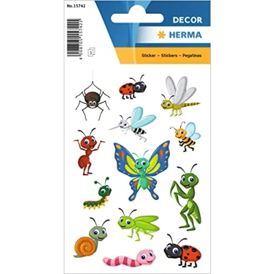 Afbeelding van Herma, Stickers, Motief stickers Griezelige Kruipertjes 3 vellen à 30 Veelkleurig