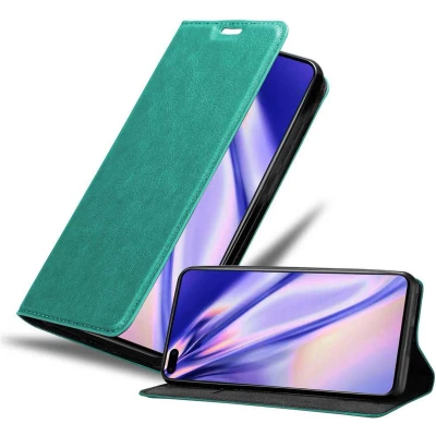 Afbeelding van Cadorabo Hoesje geschikt voor Huawei P40 in BENZINE TURKOOIS Beschermhoes met magnetische sluiting, standfunctie en kaartvakje Book Case Cover Etui