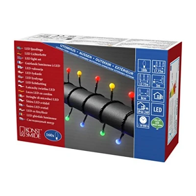 Afbeelding van Konstsmide 3695 507 Motief lichtketting Binnen/buiten werkt op het lichtnet Aantal lampen 160 LED Meerkleurig Verlichte lengte: 6.32 m