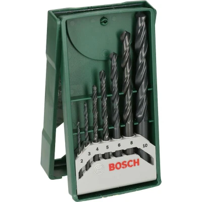Afbeelding van Bosch Accessories 2607019673 HSS Metaal spiraalboorset 7 delig 2 mm, 3 4 5 6 8 10 mm Rollenwals DIN 338 Cilinderschacht 1 set(s)
