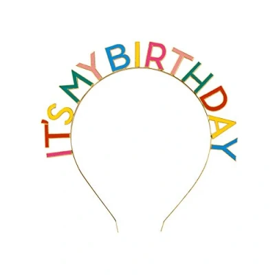 Afbeelding van TALKING TABLES It&#039;s My Birthday haarband voor volwassenen