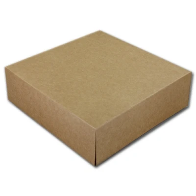 Afbeelding van Taartdoos 21x21x10cm. Kraft 3st