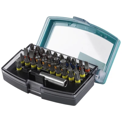 Afbeelding van Wolfcraft 2975000 Bitset 32 delig Plat, Kruiskop Phillips, Pozidriv, Inbus, Binnen zesrond (TX)