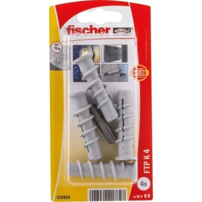 Afbeelding van Fischer Turbo cellenbetonanker 10x50mm FTP K 4 nylon (Per stuks)