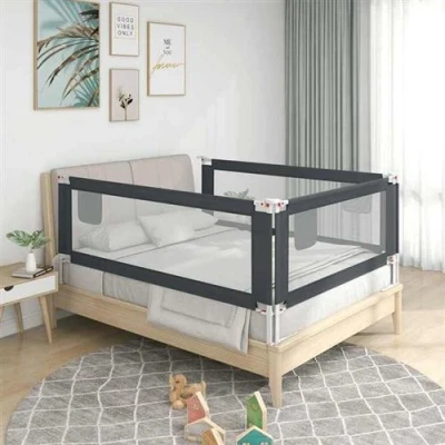Afbeelding van vidaXL Bedhekje peuter 140x25 cm stof donkergrijs