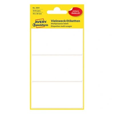 Image de AVERY Zweckform étiquettes multi usages, 76 x 39mm, blanches