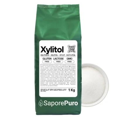 Image de Saporepuro Xylitol en poudre de bouleau 1 kg substitut naturel du sucre Idéal pour la cuisine et les boissons