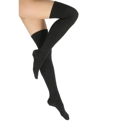 Afbeelding van Falke Softmerino Overknees warm Kniekousen, Dames, Maat: 39/40, Anthrazit