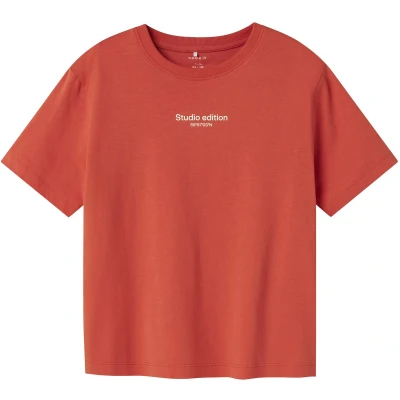 Afbeelding van NAME IT NKMBRODY SS NREG TOP NOOS Jongens T shirt Paprika W. Jet Stream Print