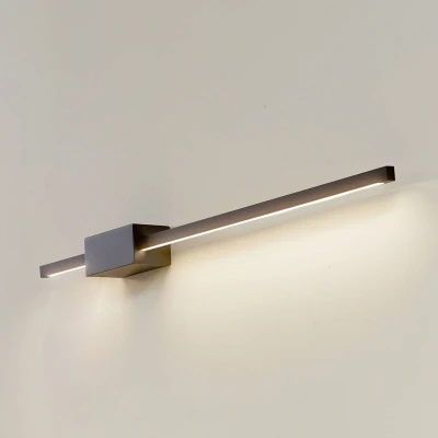 Afbeelding van Lucande LED wandlamp Skaila, zwart, lengte 90cm, 3.000 K