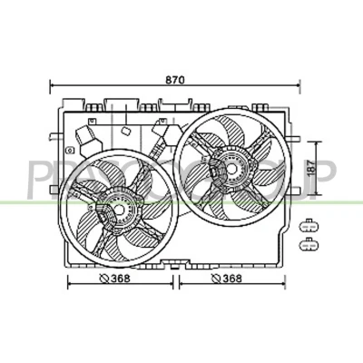 Afbeelding van PRASCO FT930F001 Radiator Ventilator 368 FIAT: Ducato III Van