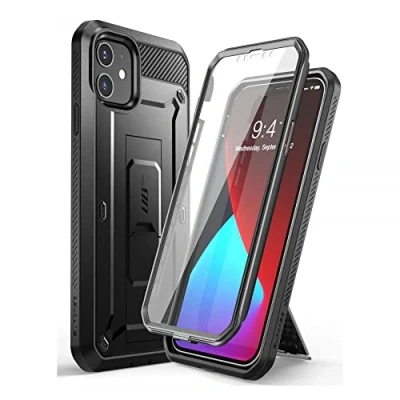 Afbeelding van SUPCASE Unicorn Beetle Pro Series hoes voor iPhone 12 Mini (versie 2020) 5,4 inch, geïntegreerde displaybescherming, robuuste (zwart)