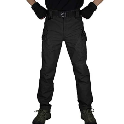 Afbeelding van zuoxiangru Tactische militaire gevechtsbroek voor heren, werkbroek, outdoor, casual katoenen broek, zwart.