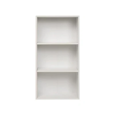 Afbeelding van Furni24 Brede boekenkast met 3 vakken, wit, 60x31x115 cm