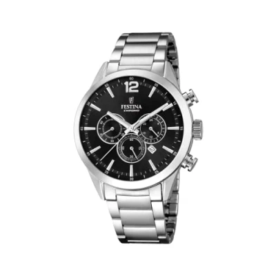 Afbeelding van FESTINA Heren chronograaf quartz horloge met roestvrijstalen band F20343/8, armband