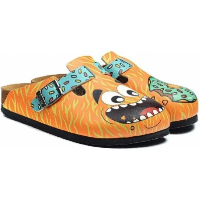 Afbeelding van GOBY Monster Fun Clogs Handgemaakt Kleurrijk Design Vegan Comfort Maat 38