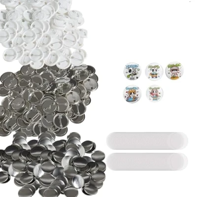 Image de VEVOR Badge Personnalisé Consommables pour Machine à Badges Épingles 32 mm 500 Kits NON INCLUSE