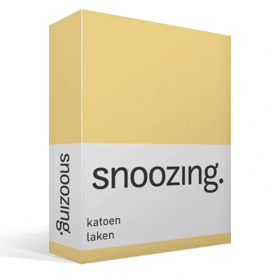 Afbeelding van Snoozing Laken Katoen Lits jumeaux 240x260 cm Geel