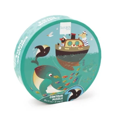 Afbeelding van Scratch europe silhouetpuzzel walvissen 31st