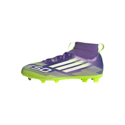 Afbeelding van adidas Performance F50 League Mid Firm/Multi Ground Voetbalschoenen Kids Kinderen Paars 36 2/3