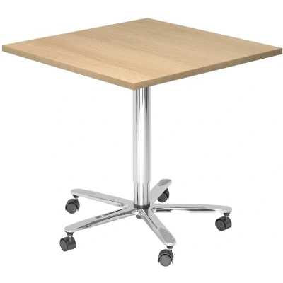 Afbeelding van Bistro 88Q C Systeem conferentietafel Wit / Chroom