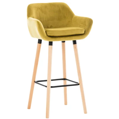 Afbeelding van Barkruk Savitaipale Velvet, Geel