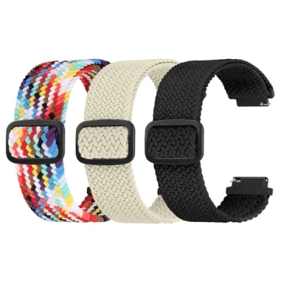 Afbeelding van Ecogbd Elastische reservearmband van nylon, 16/18/20/22 mm, snelsluiting, sportarmband zachte stof, verstelbaar en ademend, uniseks, Nylon