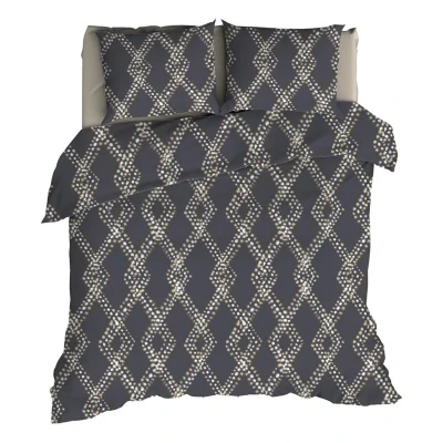 Afbeelding van Romanette Vail Dekbedovertrek Tweepersoons 200x200/220 cm Blauw/Grijs