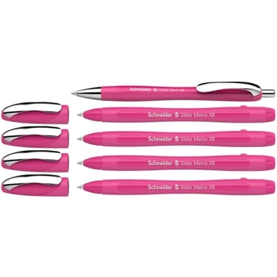 Afbeelding van Schneider 150265 Slider Memo XB et Rave Stylo à bille, couleur du boîtier : rose vif, de l&#039;encre bleu