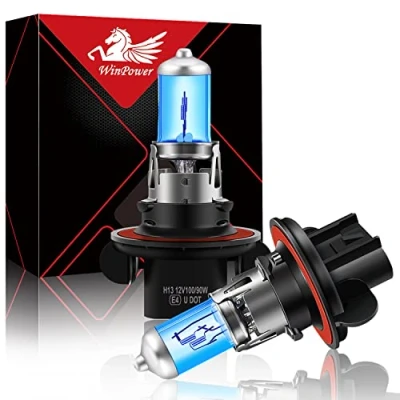 Afbeelding van Winpower 2 pack H13 9008 P26.4t Halogeenlamp 100 W 90 5000 K warmwit 12 V (pak van 2)