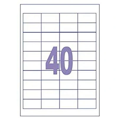Afbeelding van Kangaro etiket injet/laser/kopieer 48,5x25,4mm 100 vel 40 stickers per K 4825
