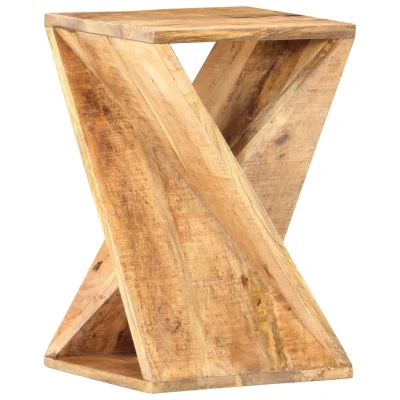 Afbeelding van Bijzettafel 35x35x55 cm massief mangohout