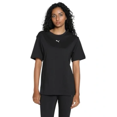Afbeelding van ESS Relaxed T shirt voor Dames, Zwart, Maat L PUMA