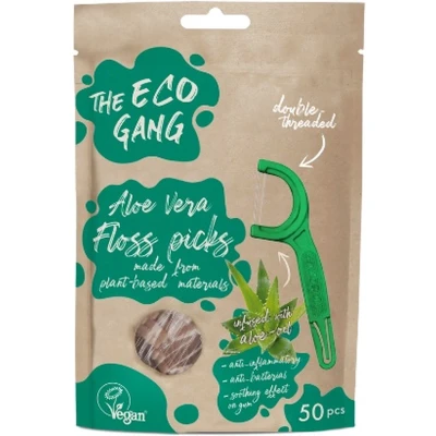 Afbeelding van The Eco Gang Tandenstokers Met Flosdraad Aloë Vera