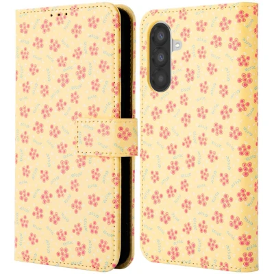 Afbeelding van imoshion Hoesje Geschikt voor Samsung Galaxy A56 Design Bookcase smartphone Sunny Yellow Petite Flowers