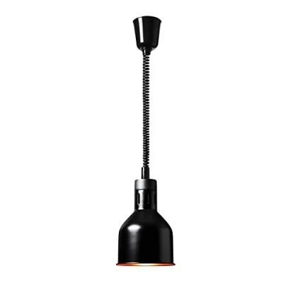 Afbeelding van Royal Catering warmtelamp mat zwart 17 x 28.5 cm royal_catering staal in hoogte verstelbaar
